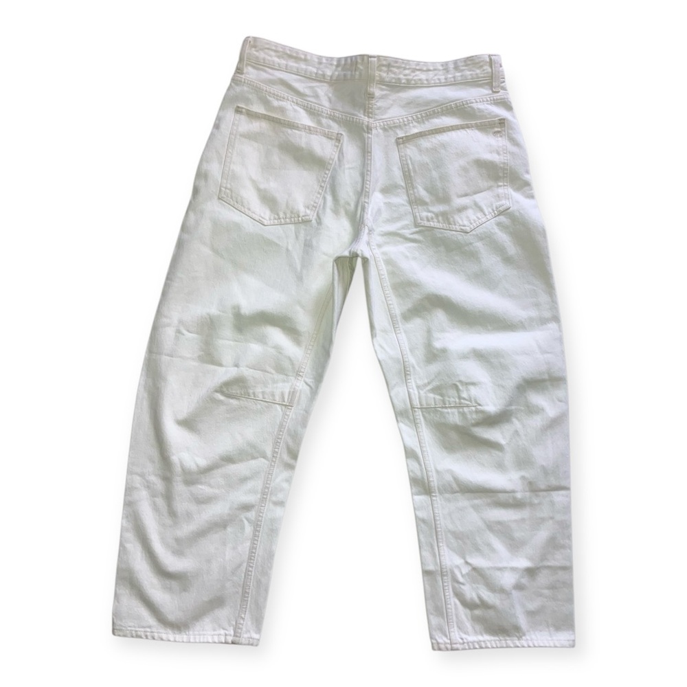 Madewell Womens Ecru Darted Barrel-Leg Jean - Picture 4 of 9